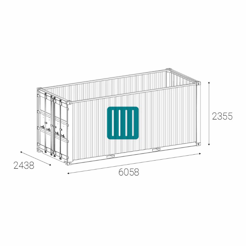 Conteneur 20 Pieds DRY Open Top